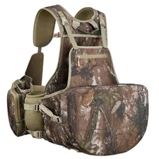  Turkey Hunting Vest with Seat - Lightweight Camo Adjustable Fit, Removable 