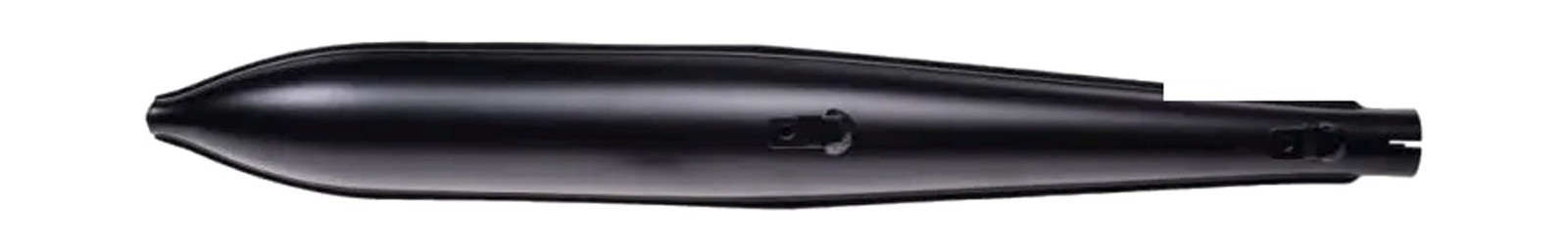 Silencieux moto import en acier inoxydable et finition sobre bande noire