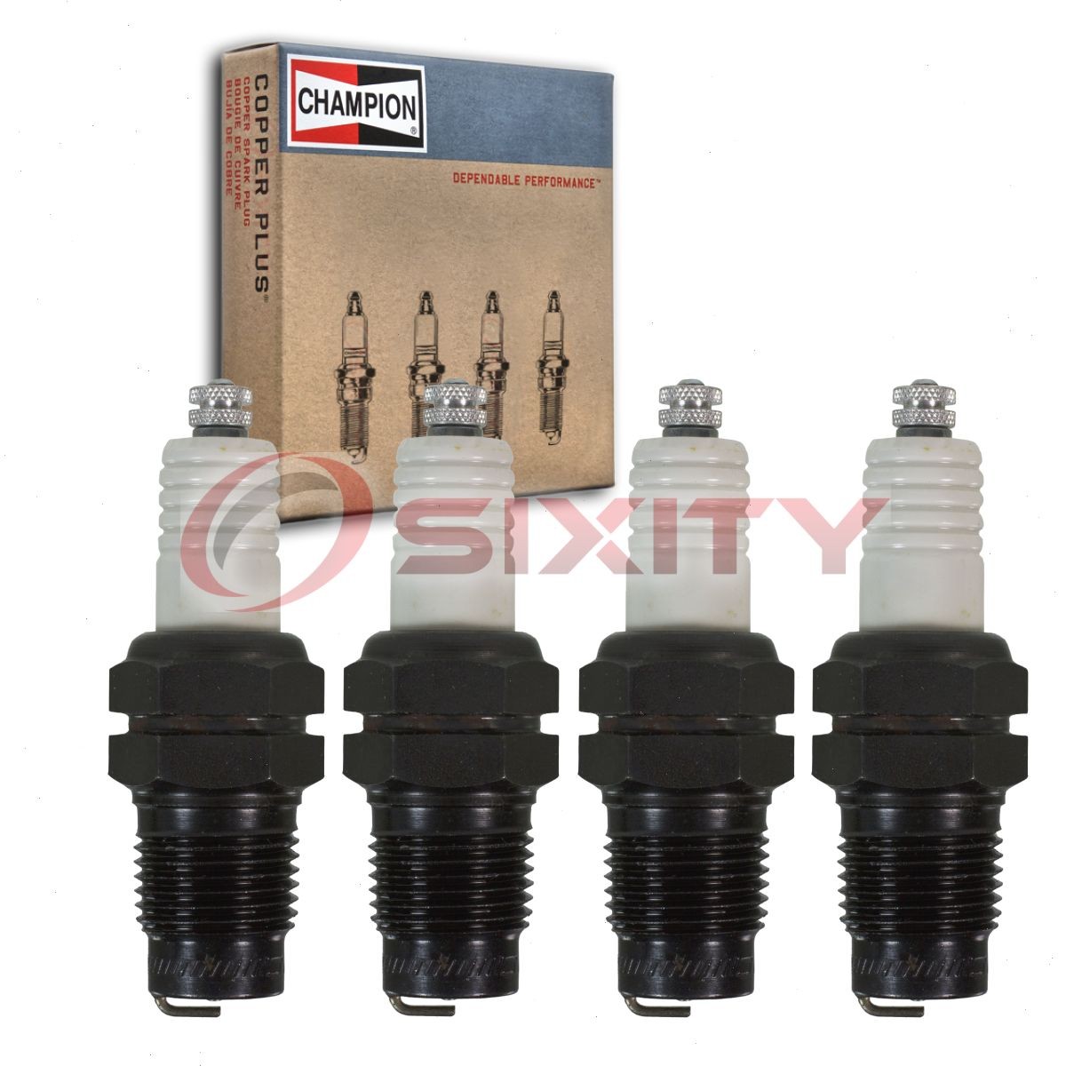 4 pc Champion Industrial Spark Plugs for 1917-1919 Willys Overland Model 90 hc