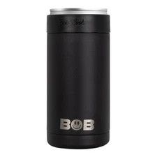 Bob The Cooler - 16oz "Bob's Chillin" Can Insulator - Sleek Design (Black)