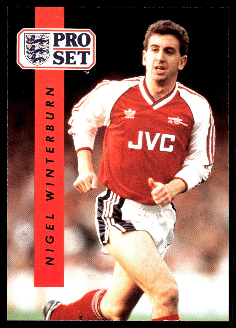 Nigel Winterburn 1990-91 Pro Set English League #4 Arsenal FC Soccer READ