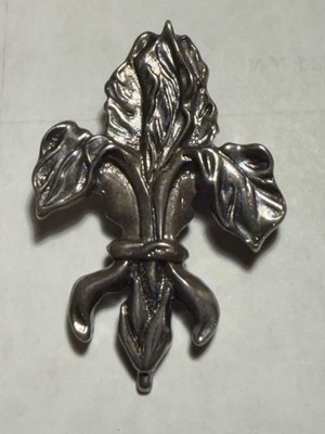 Mignon Faget  ''Louisiana Iris''  Sterling Brooch Barbara Bush FLL 2005 Ltd. Ed.