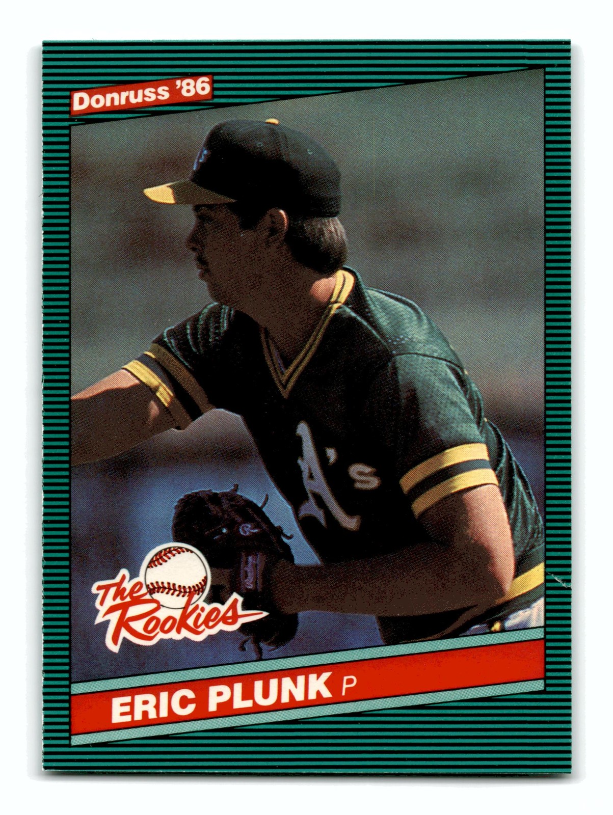 Eric Plunk 1986 Donruss The Rookies #40 Oakland Athletics EX