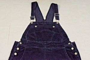 Vintage Corduroy Overalls DMode Classix Size M 90s Navy Blue Wide Leg Carpenter