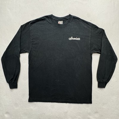 Scarlett s Gentlemen s Club Black Long Sleeve Shirt Hanes Size L Embroidered
