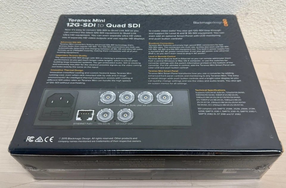 Blackmagic Design Teranex Mini 12G-SDI to Quad SDI Converter UHD 4K (New-Sealed) - Image 4 of 4