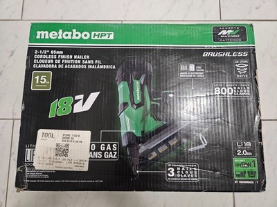 Brand NEW Metabo HPT NT1865DMA(S) 18V 2.5'' Cordless 15Ga Finish Nailer Kit