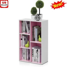 Modern Minimalist Bookshelf Engineered Wood Storage Rack Home Office Living Room