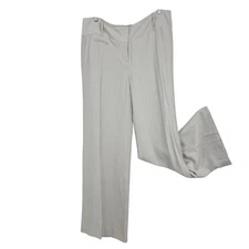 BCBGMAXAZRIA Caroline Wide Leg Pants size 8 Light Dove Gray NEW