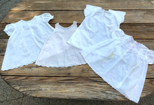 Vintage Cotton Baby Dresses Lot of 4 Pink White Embroidered