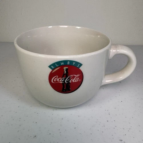Vintage 2000 Coca-Cola Jumbo Soup Mug Gibson Housewares Cream Ceramic 22oz