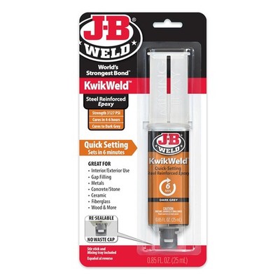 J-B Weld KwikWeld Epoxy 25ml Steel Reinforced Syringe