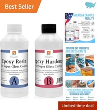 Crystal Clear Epoxy Resin 16 oz Kit - Super Gloss Finish for Art  Furniture