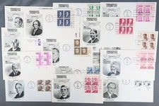 US 1968 SC 1278-1295 PROMINENT AMERICANS COMPLETE SET 20 PLATE BLOCK FDCS UA VF