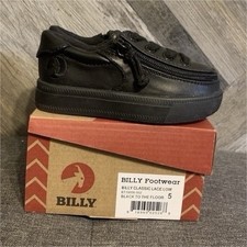 BILLY Footwear Classic Lace Low Black Unisex Kids Sneakers US 5 W UK 4.5