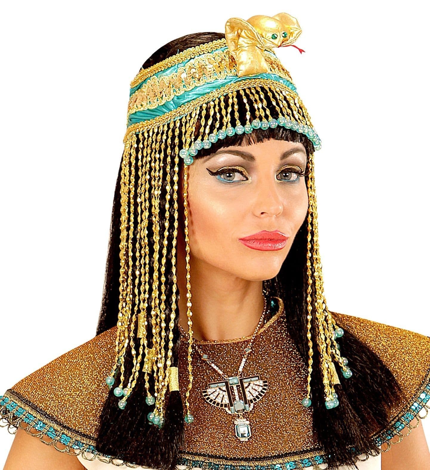Deluxe Gold Beaded Egyptian Headpiece