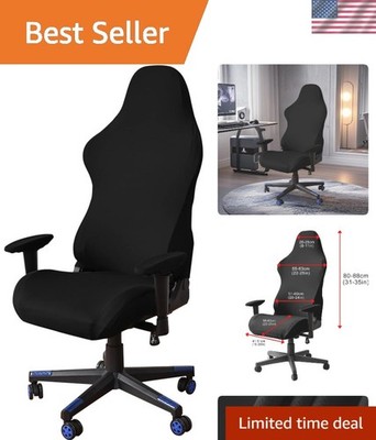 Gaming Chair Covers Slipcovers with Armrest Covers,Cat Proof, Black | Cat Scr...