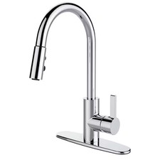 Single-Handle Pull-Down Sprayer Kitchen Faucet in Chrome