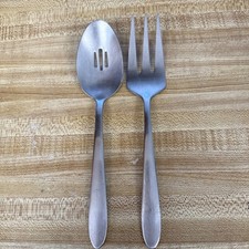 Oneida Stainless Steel Serving Set-Slotted Spoon  Meat Fork-Set.