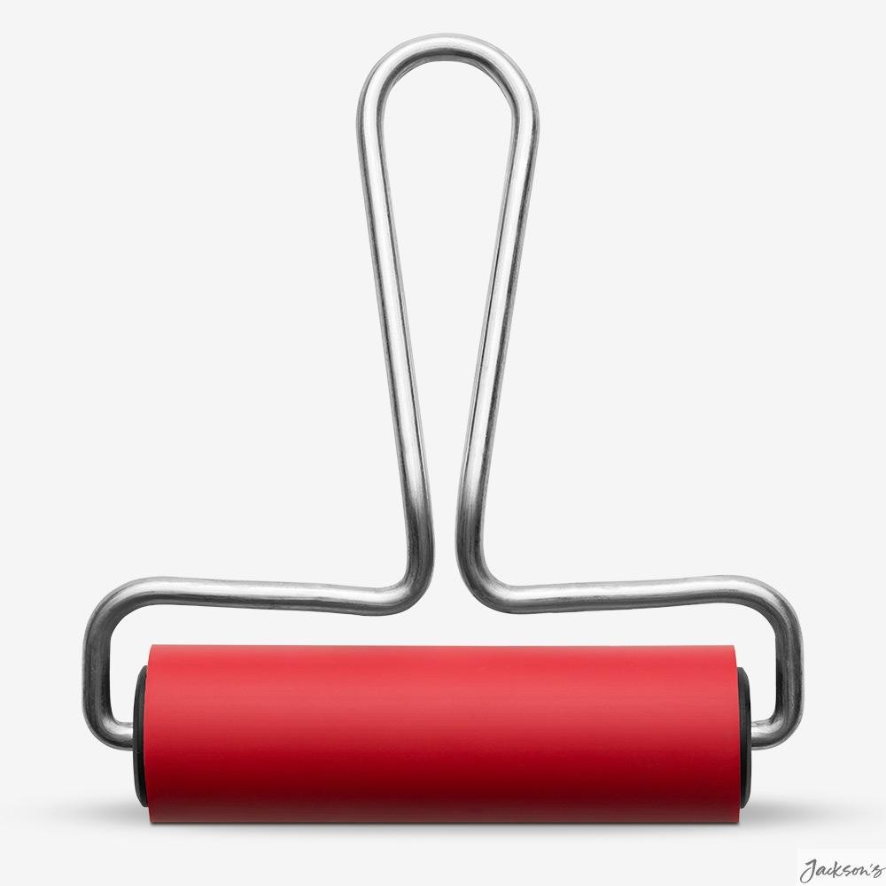 CWR Rubber Brayer Roller Synthetic Rubber 10cm Printmaking And Crafting