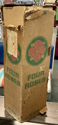 Rare 1960 s Four Roses Whiskey 18  One Gallon Bottle In Original Box W/ Pump