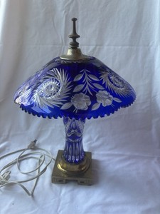 Vintage Cut Crystal Lamp | eBay