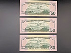 $50 Dollar Bills 3 Consecutive Serial Numbers Crisp Bills — photo 2