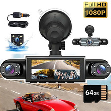 360  4 Channel 1080P HD Car Dash Cam Front and Rear Inside Left Right Camera NEW