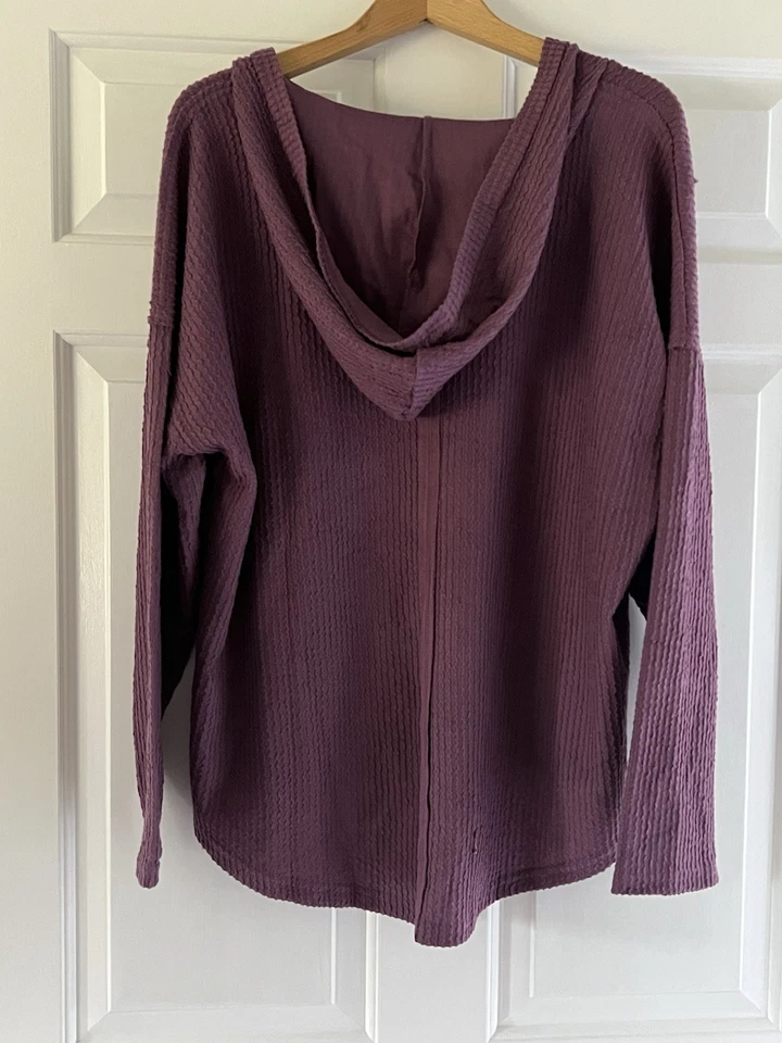 Women’s Purple Sweater Hoodie by Cato Size 18/20, 2X - Image 3 of 3