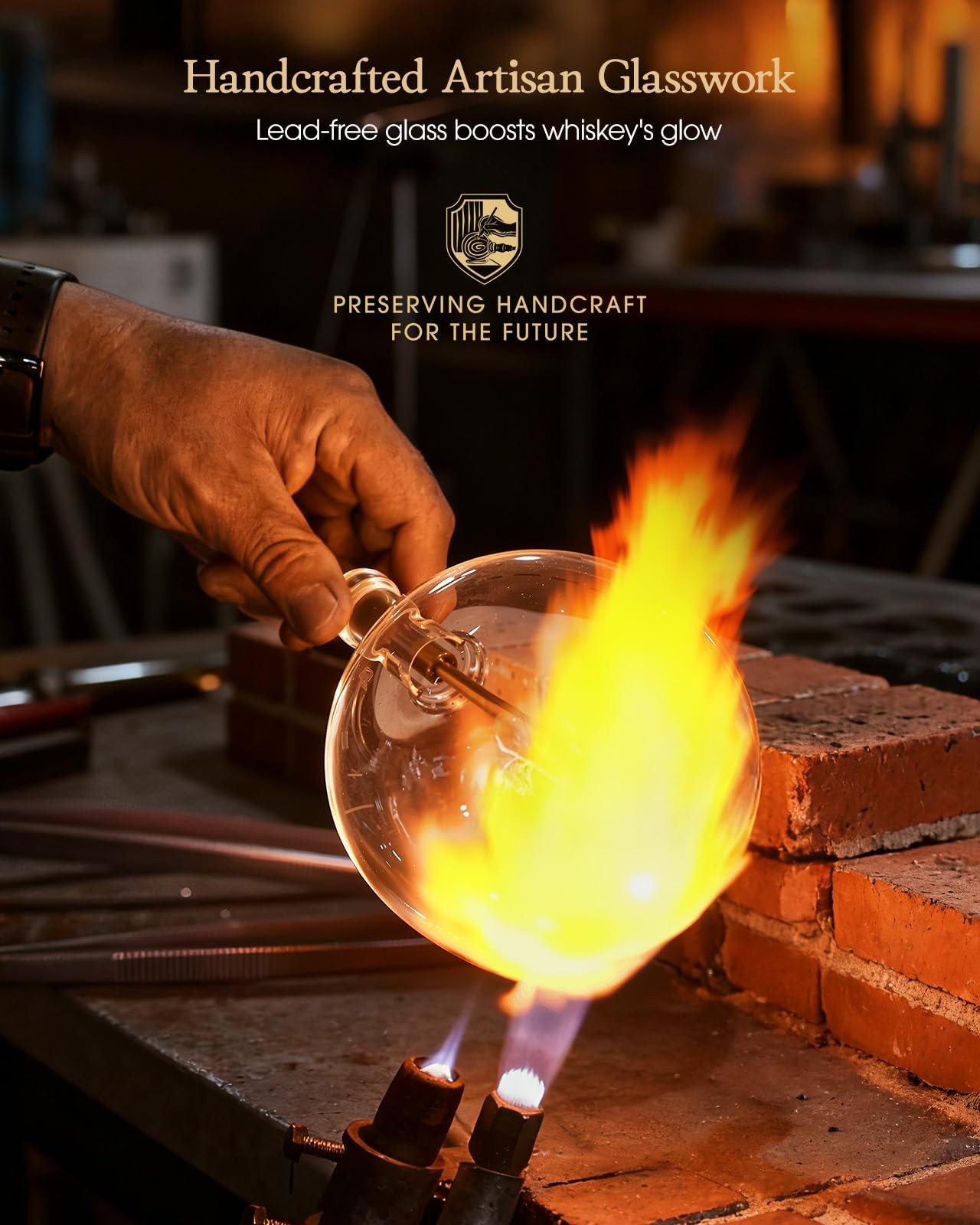 Kollea Basketball Whiskey Decanter Set with Black Court Stand & 2 Glasses, St...