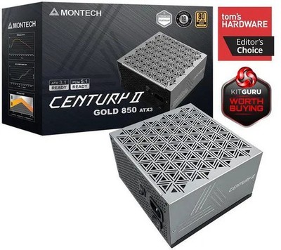 Montech Century II 850W Gold ATX 3.1 Modular Power Supply - Sealed New