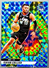 2024-25 Panini Mosaic - Rookies Isaiah Collier #222 Reactive Blue Mosaic (RC)