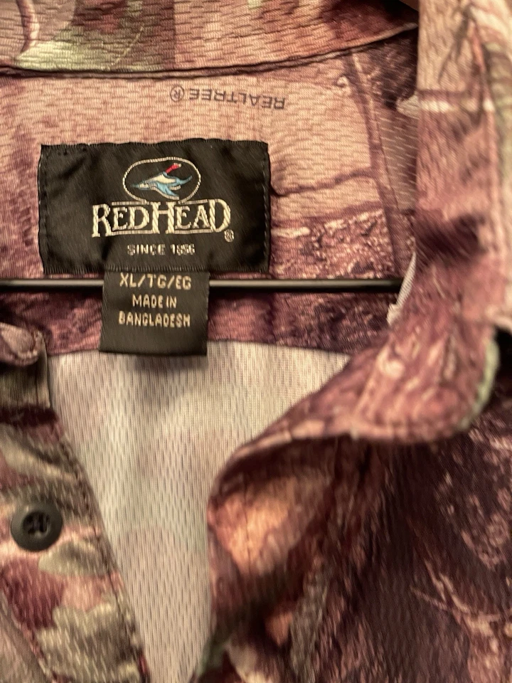 Redhead REALTREE Camo Hunting XL Shirt & Large PantsLightweight Polyester #01995 - Image 3 of 4