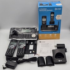 AT T - 2 Handset Connect to Cell Answering System with Unsurpassed Range - Black