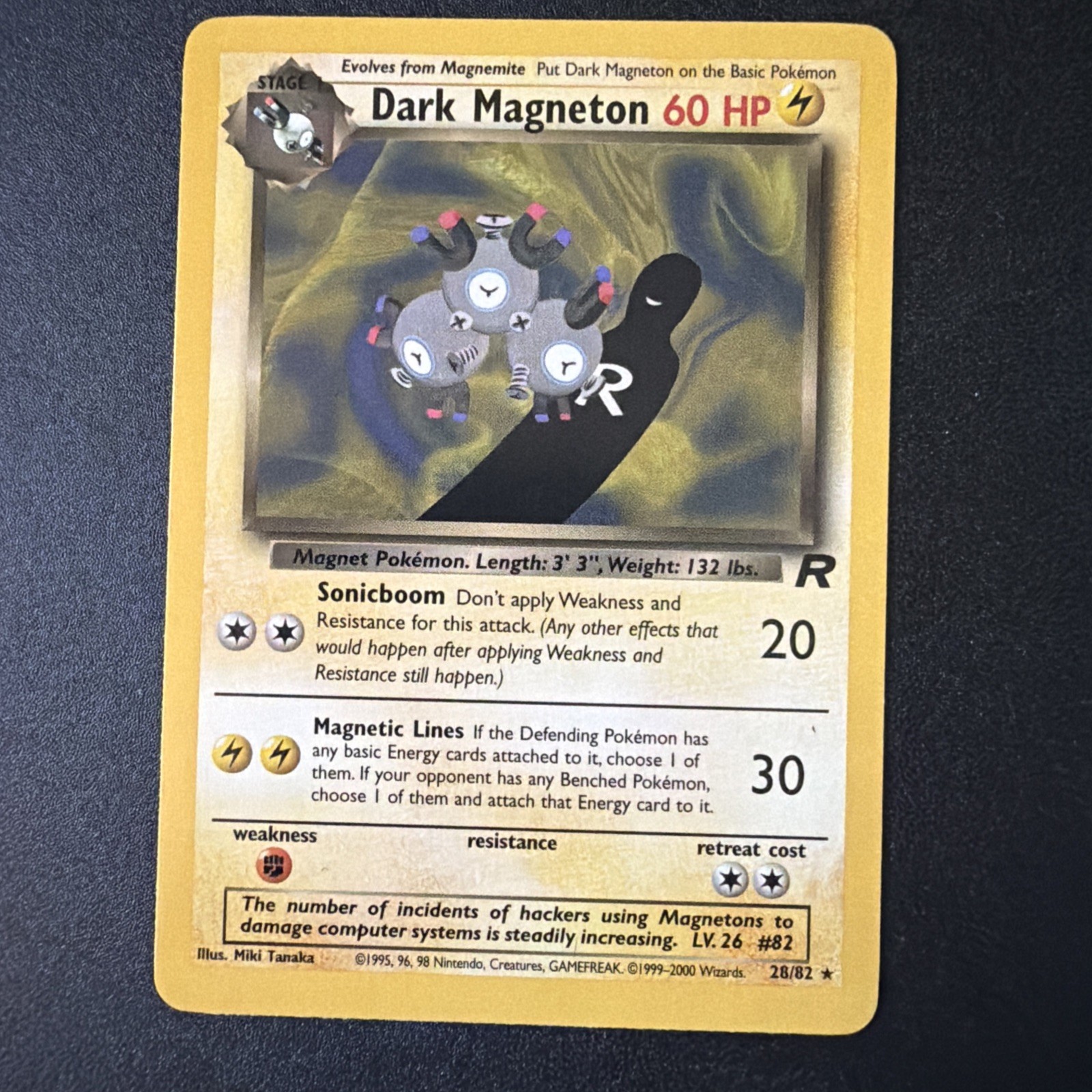 Dark Magneton 28/82 Non Holo Team Rocket Set Rare Pokemon Card NM