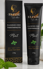 Elixir By Coco March Mint Toothpaste Duo Pack Fluoride Free 150g Fresh Breath