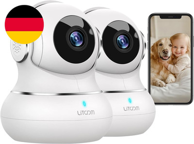 Litokam Little Elf Überwachungskamera, 2K Babyphone, WLAN IP Kamera Mit Bewegung