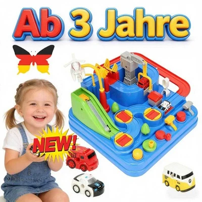 MARKENLOS Spielzeug Autorennbahn Abenteuer Auto Kinder Set mit 3 zufällige kleine Auto NEU