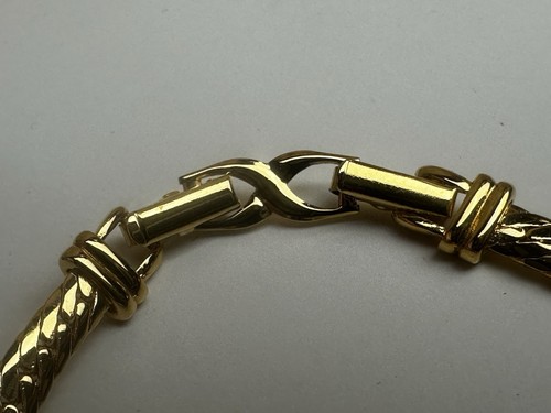 D’Orlan Vintage 1980s Yellow Gold with Blue & Green Necklace Available Worldwide - Picture 3 of 11