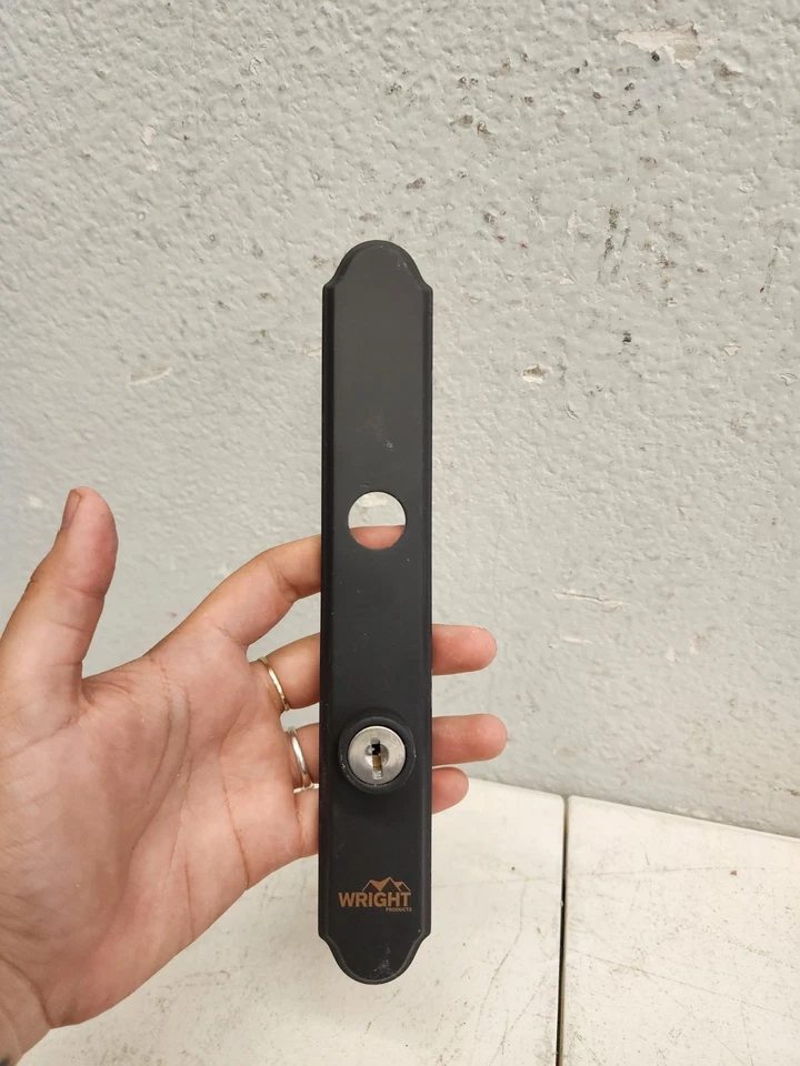 Wright Premier VMT115MB Storm Screen Door Keyed Locking Mortise Lever, Black 👁 - Image 3 of 4