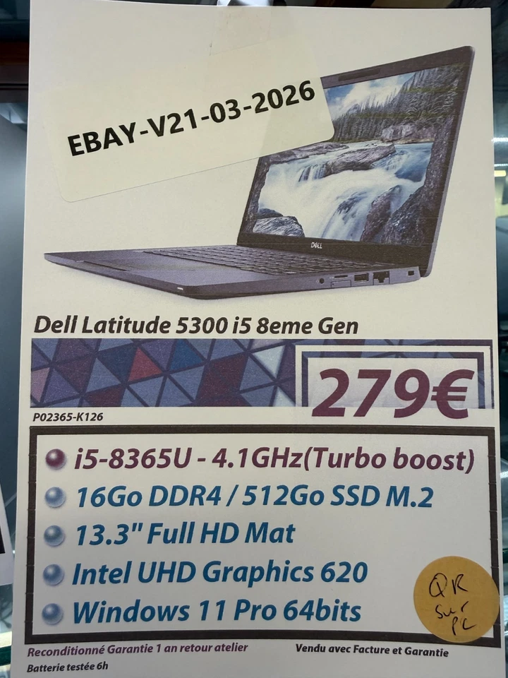 Dell Latitude 5300 · i5-8365U · 16GB · 512GB, photo 2 sur 2