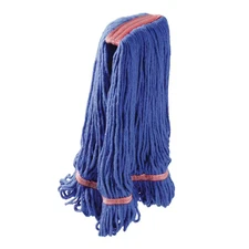 Large String Mop Blended Looped-End Wet Mop Head (Blue)