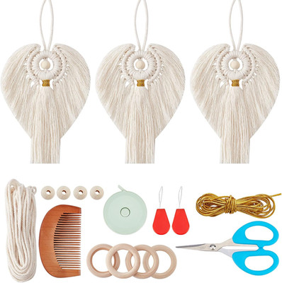 3 Set DIY Makramee Engel Kit Engel Hängende Ornament Boho Makramee Wandbehang De