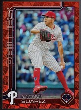 Ranger Suarez - 2025 Topps Series 1 Spring Training Orange Foilboard /25 #56