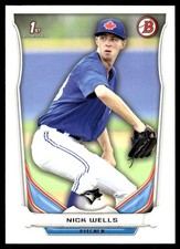 Nick Wells 2014 Bowman Draft #DP89 Blue Jays MLB READ FREE SHIPPING AutographDen