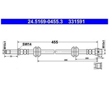 2x Bremsschlauch hinten für BMW 1-er F40 2-er F45 Gran F44 F46 X1 F48 | 2463632