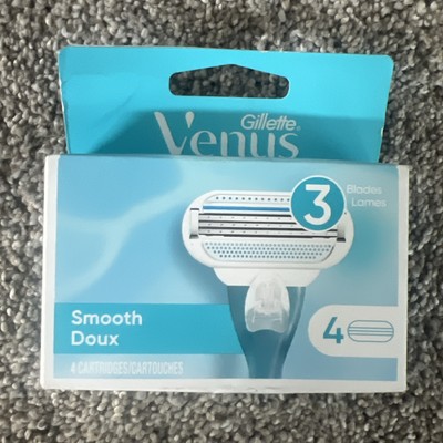 Gillette Venus Smooth 3 Blades 4 CARTRIDGES