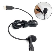 34dB Type C Clip On Lavalier Omnidirectional Mic for DJI Action 2/3/4/Pocket 3