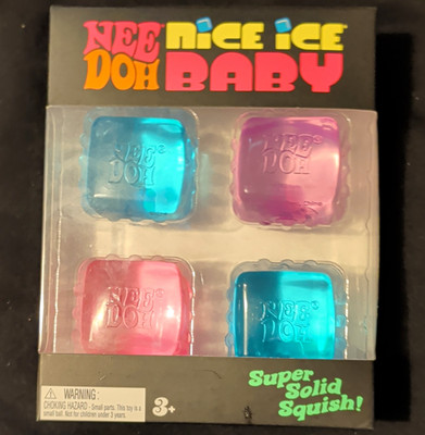 NeeDoh Nice Ice Baby Sensory Squish Cube Super Solid Stress Toy