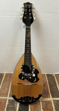 Vintage Bowl-Back Matador Mandolin Ornate Wood Floral Mother Of Pearl 8 String